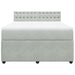 Pat box spring cu saltea, gri deschis, 140x190 cm, catifea - WALTI WALTI