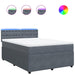 Pat box spring cu saltea, gri închis, 140x190 cm, catifea - WALTI WALTI