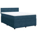 Pat box spring cu saltea, albastru, 140x190 cm, catifea - WALTI WALTI
