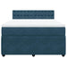 Pat box spring cu saltea, albastru, 140x190 cm, catifea - WALTI WALTI