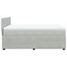 Pat box spring cu saltea, gri deschis, 140x200 cm, catifea - WALTI WALTI