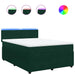 Pat box spring cu saltea, verde închis, 140x200 cm, catifea - WALTI WALTI