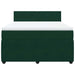 Pat box spring cu saltea, verde închis, 140x200 cm, catifea - WALTI WALTI