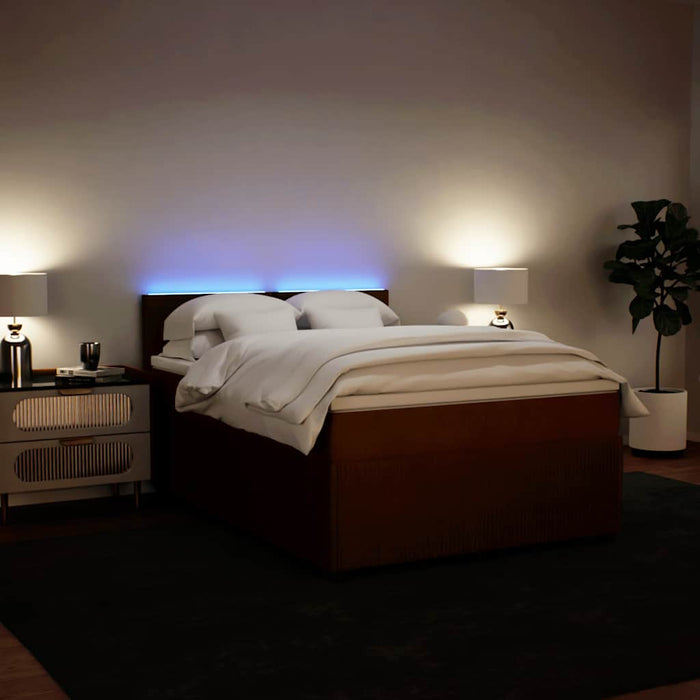 Pat box spring cu saltea, roz, 140x200 cm, catifea - WALTI WALTI