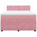 Pat box spring cu saltea, roz, 140x200 cm, catifea - WALTI WALTI