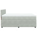 Pat box spring cu saltea, gri deschis, 140x200 cm, catifea - WALTI WALTI
