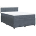 Pat box spring cu saltea, gri închis, 140x200 cm, catifea - WALTI WALTI