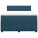 Pat box spring cu saltea, albastru, 140x200 cm, catifea - WALTI WALTI