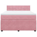 Pat box spring cu saltea, roz, 140x200 cm, catifea - WALTI WALTI