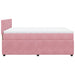 Pat box spring cu saltea, roz, 140x200 cm, catifea - WALTI WALTI