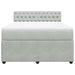 Pat box spring cu saltea, gri deschis, 140x200 cm, catifea - WALTI WALTI