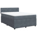 Pat box spring cu saltea, gri închis, 140x200 cm, catifea - WALTI WALTI