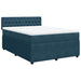 Pat box spring cu saltea, albastru, 140x200 cm, catifea - WALTI WALTI