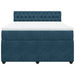 Pat box spring cu saltea, albastru, 140x200 cm, catifea - WALTI WALTI