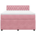 Pat box spring cu saltea, roz, 140x200 cm, catifea - WALTI WALTI