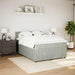 Pat box spring cu saltea, gri deschis, 140x200 cm, catifea - WALTI WALTI