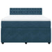 Pat box spring cu saltea, albastru, 140x200 cm, catifea - WALTI WALTI