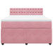 Pat box spring cu saltea, roz, 140x200 cm, catifea - WALTI WALTI