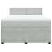 Pat box spring cu saltea, gri deschis, 160x200 cm, catifea - WALTI WALTI