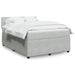 Pat box spring cu saltea, gri deschis, 160x200 cm, catifea - WALTI WALTI