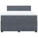 Pat box spring cu saltea, gri închis, 160x200 cm, catifea - WALTI WALTI