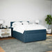 Pat box spring cu saltea, albastru, 160x200 cm, catifea - WALTI WALTI