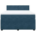 Pat box spring cu saltea, albastru, 160x200 cm, catifea - WALTI WALTI