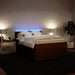 Pat box spring cu saltea, roz, 160x200 cm, catifea - WALTI WALTI
