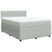 Pat box spring cu saltea, gri deschis, 160x200 cm, catifea - WALTI WALTI