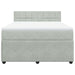 Pat box spring cu saltea, gri deschis, 160x200 cm, catifea - WALTI WALTI