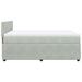 Pat box spring cu saltea, gri deschis, 160x200 cm, catifea - WALTI WALTI