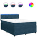 Pat box spring cu saltea, albastru, 160x200 cm, catifea - WALTI WALTI