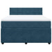 Pat box spring cu saltea, albastru, 160x200 cm, catifea - WALTI WALTI