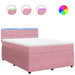 Pat box spring cu saltea, roz, 160x200 cm, catifea - WALTI WALTI