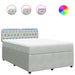 Pat box spring cu saltea, gri deschis, 160x200 cm, catifea - WALTI WALTI