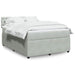 Pat box spring cu saltea, gri deschis, 160x200 cm, catifea - WALTI WALTI