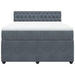 Pat box spring cu saltea, gri închis, 160x200 cm, catifea - WALTI WALTI