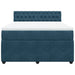 Pat box spring cu saltea, albastru, 160x200 cm, catifea - WALTI WALTI