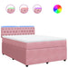 Pat box spring cu saltea, roz, 160x200 cm, catifea - WALTI WALTI