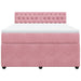 Pat box spring cu saltea, roz, 160x200 cm, catifea - WALTI WALTI