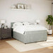 Pat box spring cu saltea, gri deschis, 160x200 cm, catifea - WALTI WALTI