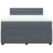 Pat box spring cu saltea, gri închis, 160x200 cm, catifea - WALTI WALTI