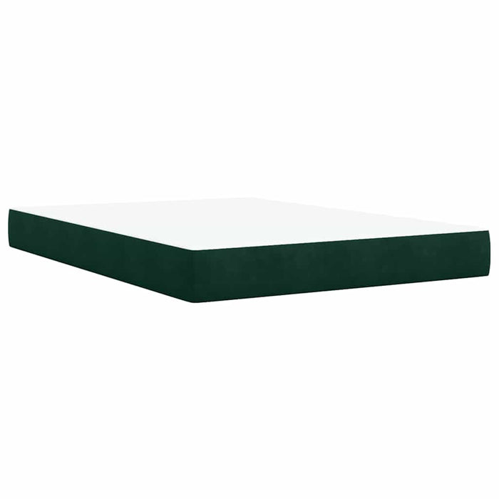 Pat box spring cu saltea, verde închis, 160x200 cm, catifea - WALTI WALTI