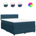 Pat box spring cu saltea, albastru, 160x200 cm, catifea - WALTI WALTI