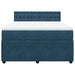 Pat box spring cu saltea, albastru, 160x200 cm, catifea - WALTI WALTI