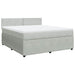 Pat box spring cu saltea, gri deschis, 180x200 cm, catifea - WALTI WALTI