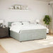 Pat box spring cu saltea, gri deschis, 180x200 cm, catifea - WALTI WALTI