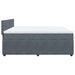 Pat box spring cu saltea, gri închis, 180x200 cm, catifea - WALTI WALTI