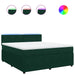 Pat box spring cu saltea, verde închis, 180x200 cm, catifea - WALTI WALTI