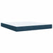 Pat box spring cu saltea, albastru, 180x200 cm, catifea - WALTI WALTI